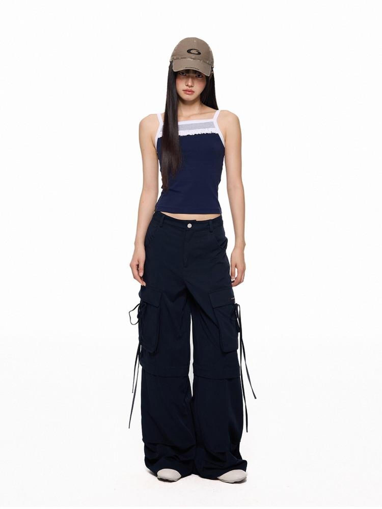 EZEK French Romantic Strappy Slim Fit Printed Women's Cotton Spandex Camisoles