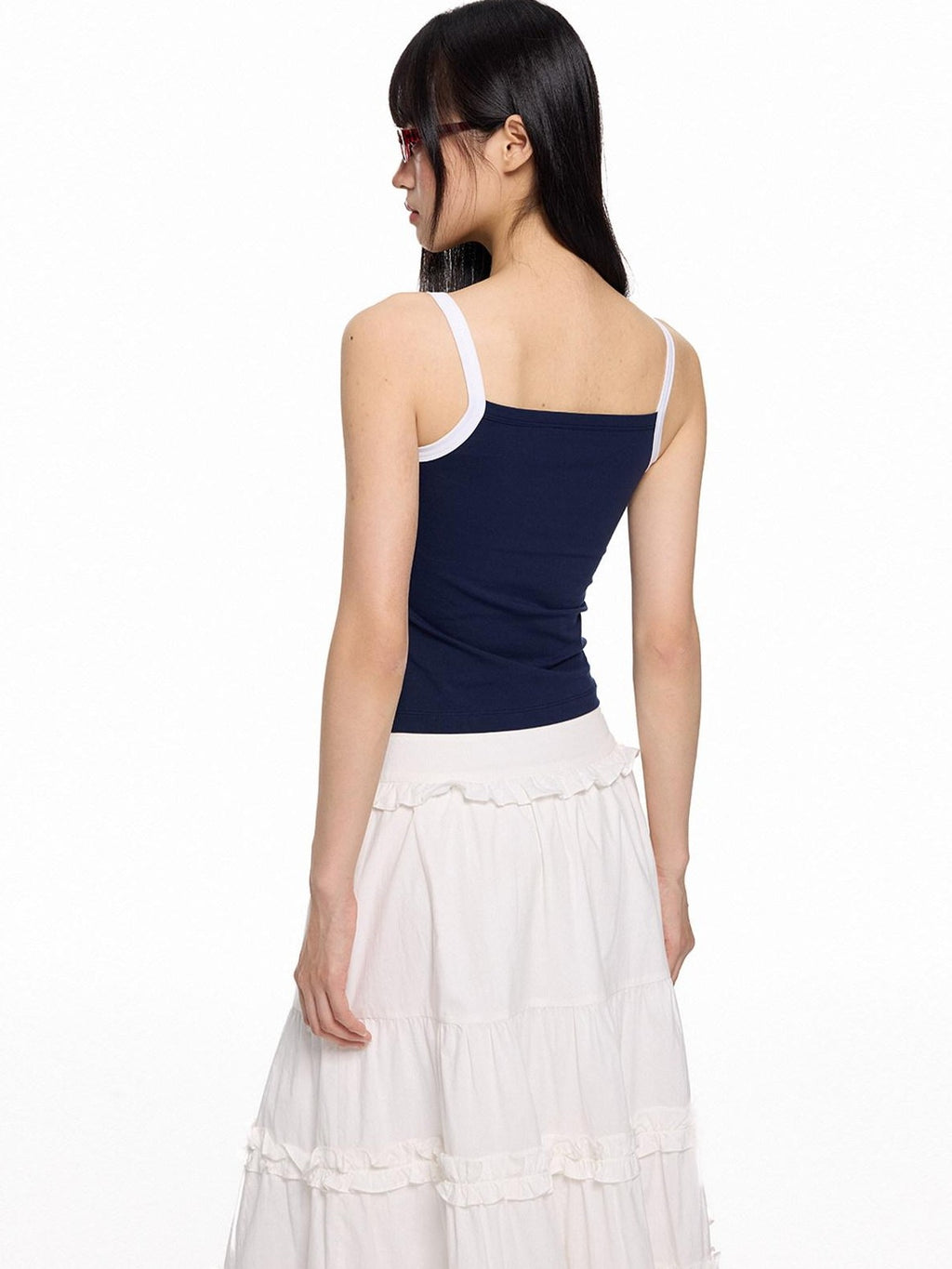 EZEK French Romantic Strappy Slim Fit Printed Women's Cotton Spandex Camisoles