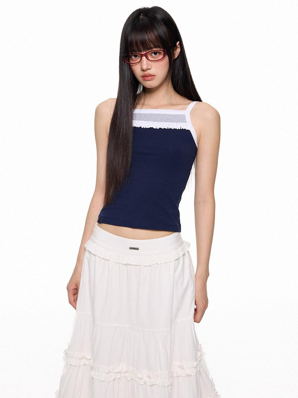 EZEK French Romantic Strappy Slim Fit Printed Women's Cotton Spandex Camisoles