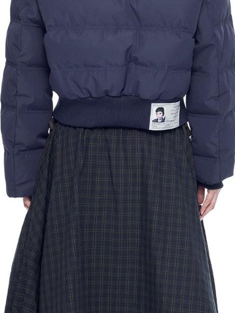 EZEK Fur Collar Detachable Hood Cropped Loose Pockets Women's Down Jackets