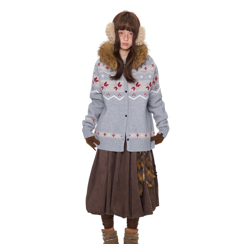 EZEK_Fur_Collar_Hooded_Vintage_Loose_Women's_Acrylic_Blend_Button-up_Cardigans_981753405950_MISSTT