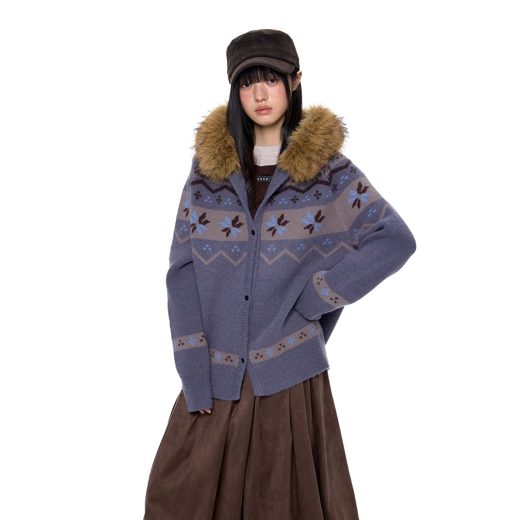 EZEK_Fur_Collar_Hooded_Vintage_Loose_Women's_Acrylic_Blend_Button-up_Cardigans_981753405950_MISSTT