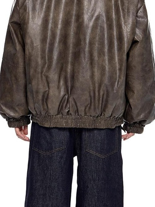EZEK Fur Collar Leather Panel Pocket Hooded Oversized Women's Cotton Puffer Jackets