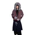 EZEK_Fur_Collar_Striped_Contrast_Hooded_Zipper_Knit_Women's_Cardigans_998248483549_MISSTT