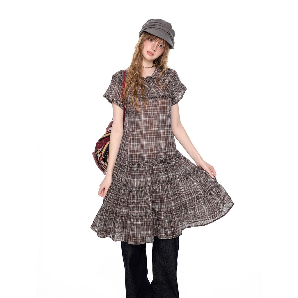 EZEK_Gingham_Lace_Doll_Collar_Ruffled_Women's_Cotton_Babydoll_Midi_Dresses_1047095326821_MISSTT