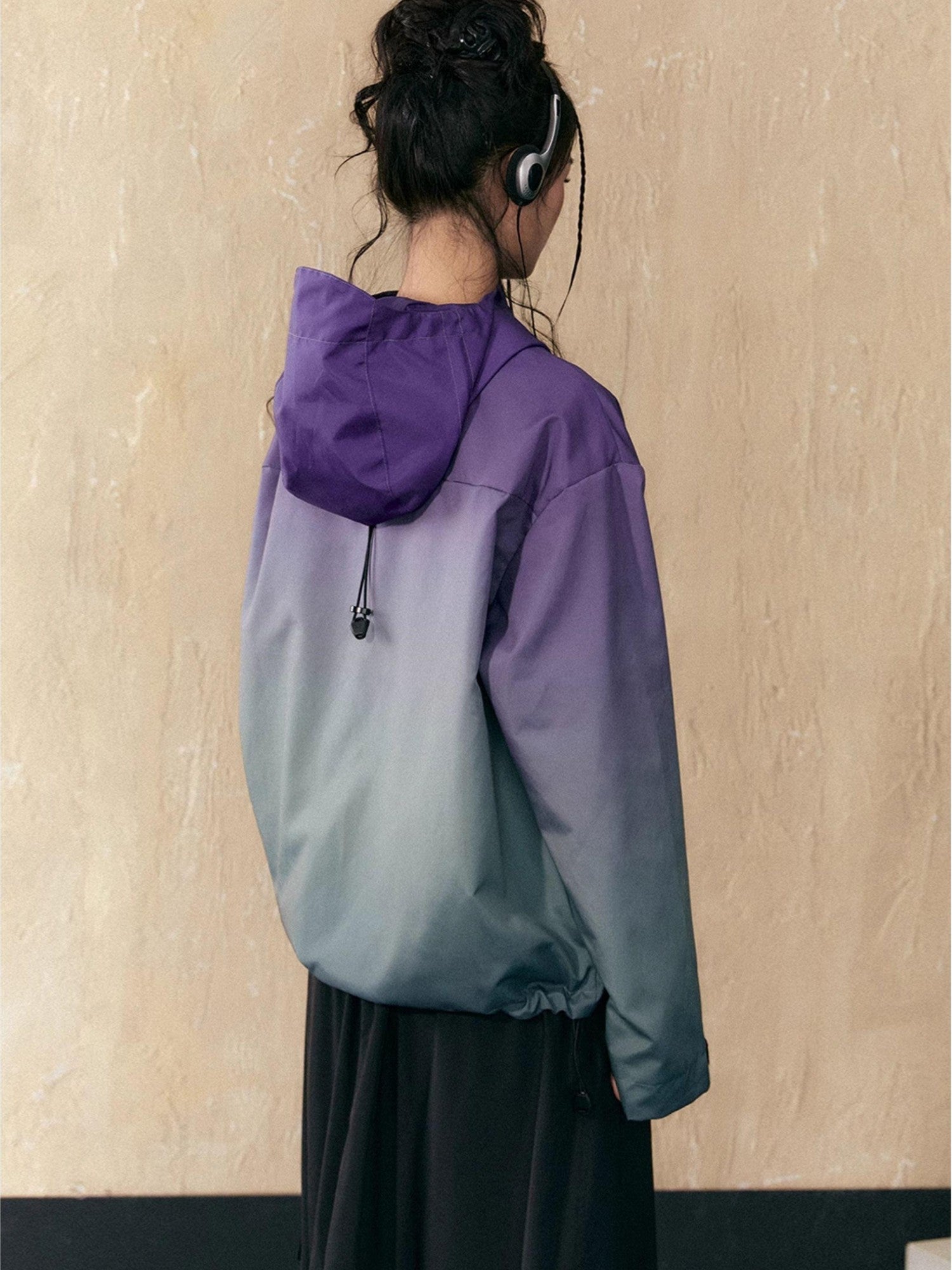 EZEK Gradient Loose Fit Zip Pockets Women's Other Material Windbreakers