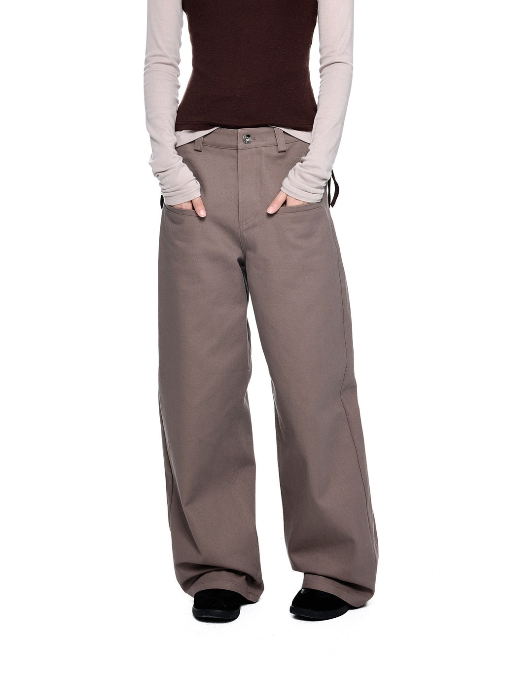 EZEK_Gray_Brown_Pocket_Design_Vintage_Loose_Women's_100%_Cotton_Straight-leg_Jeans_998222295062_MISSTT