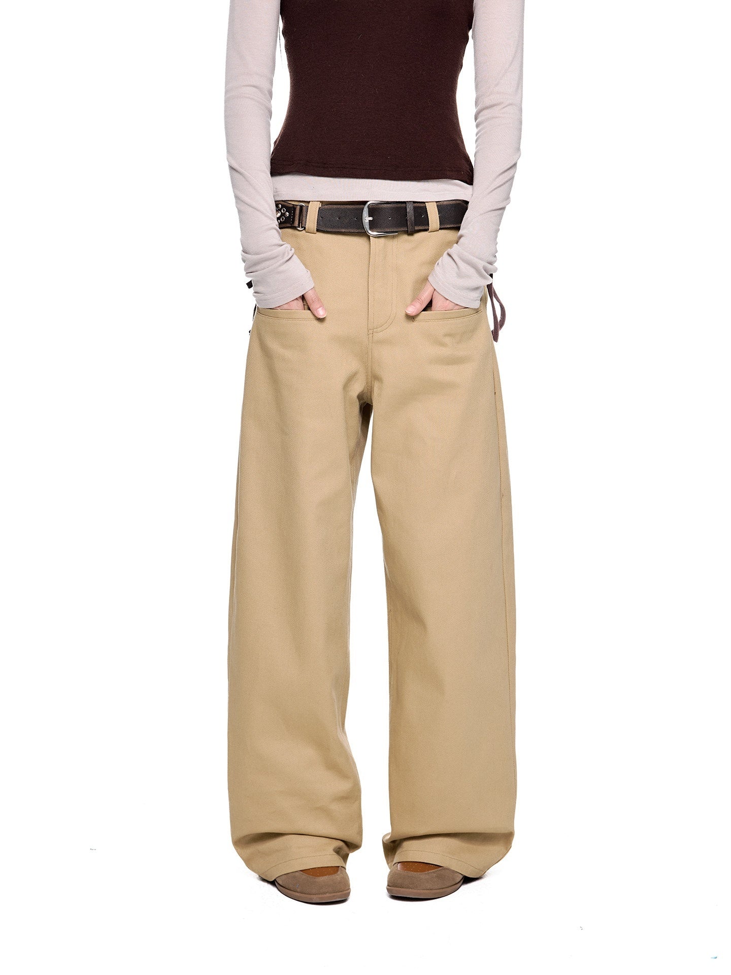 EZEK_Gray_Brown_Pocket_Design_Vintage_Loose_Women's_100%_Cotton_Straight-leg_Jeans_998222295062_MISSTT
