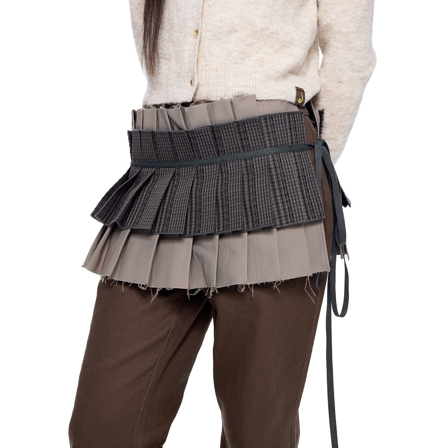 EZEK_Gray_Khaki_Colorblock_Patchwork_Aline_Women's_Polyester_Pleated_Skirts_979270532776_MISSTT