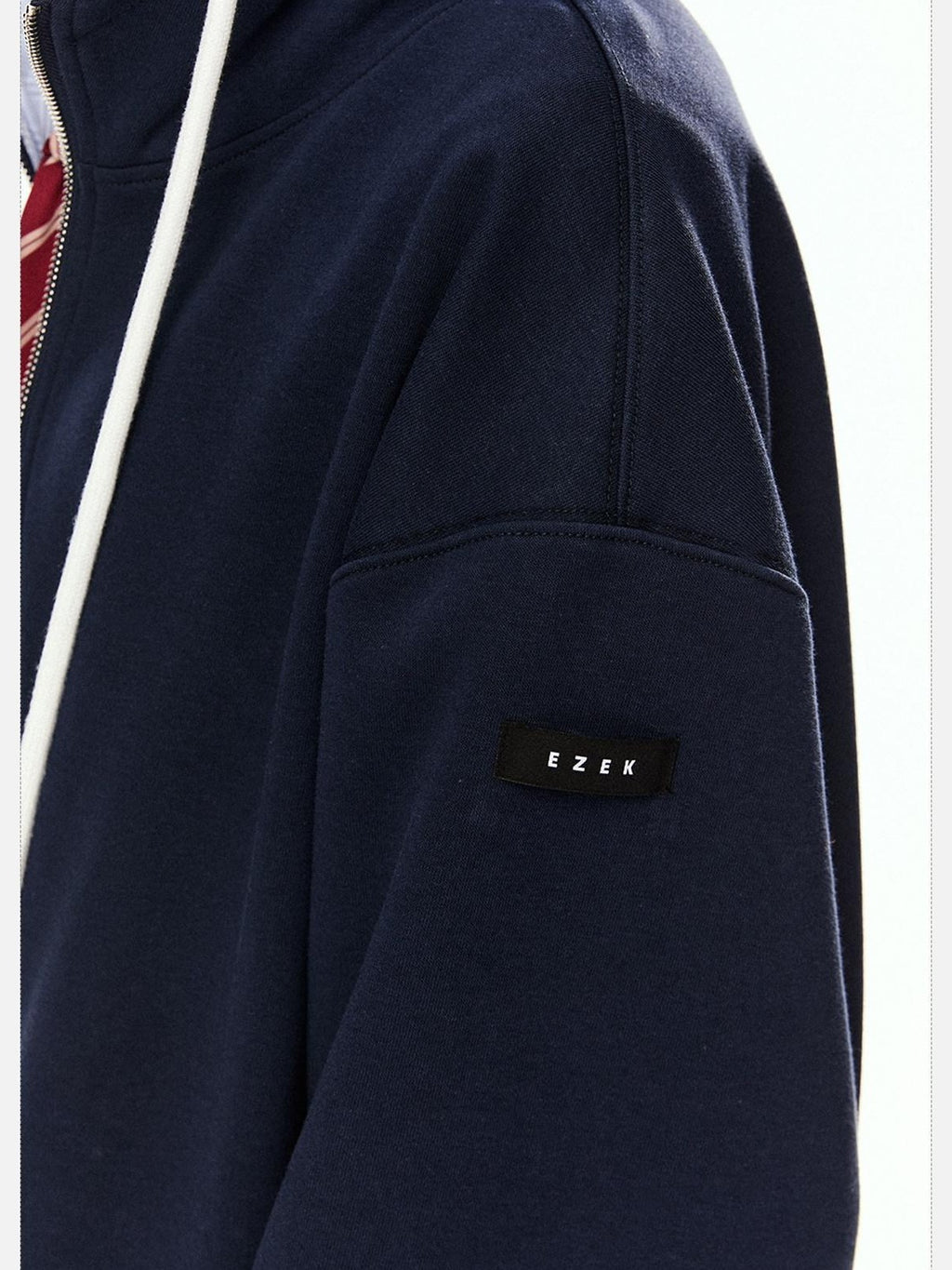 EZEK Grey Colorblock Hooded Zip Loose Fit Women's Cotton Blend Tracksuit Sets