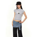 EZEK_Heather_Gray_Slim_Fit_Letter_Star_Print_Women's_Cotton_Short_Sleeve_T-shirts_911785799172_MISSTT