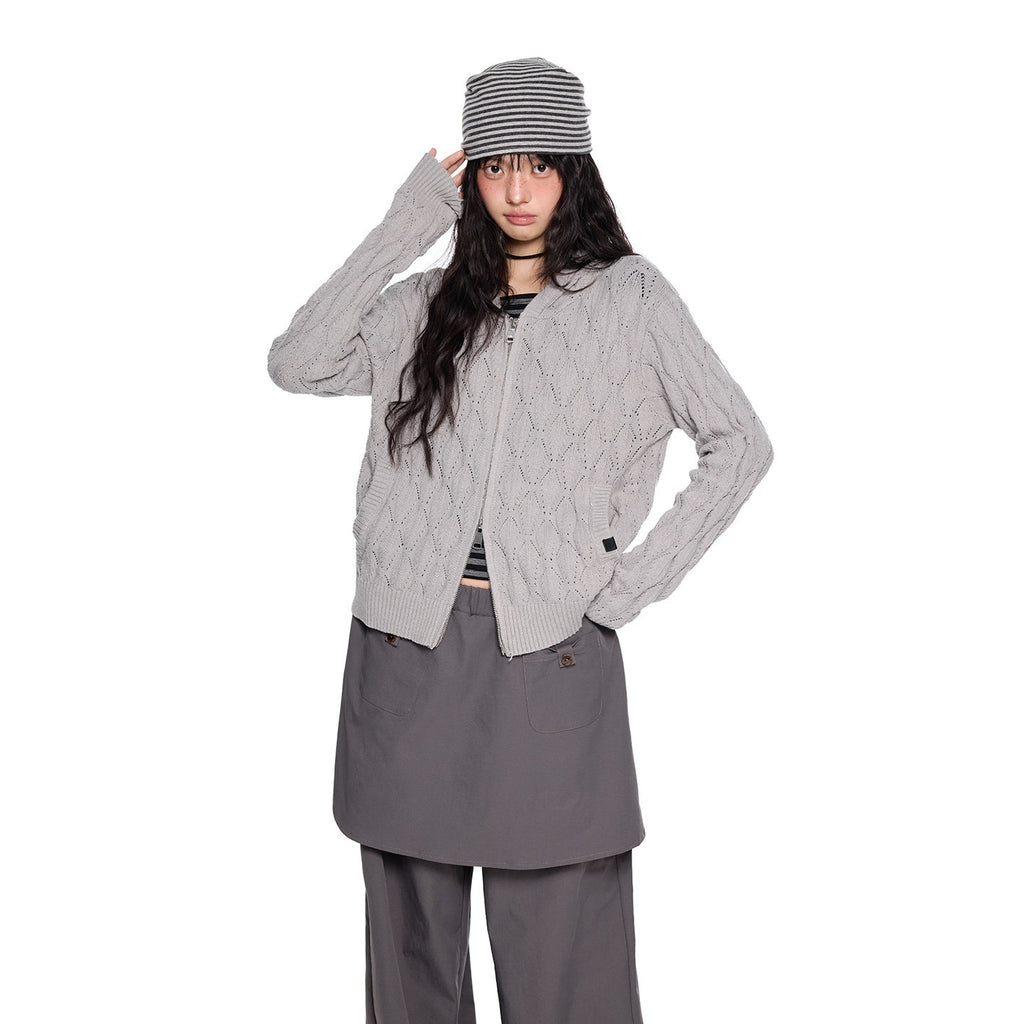 EZEK_Hooded_Diamond_Cable_Openwork_Knitted_Women's_Cotton_Blend_Cardigans_1054835079970_MISSTT