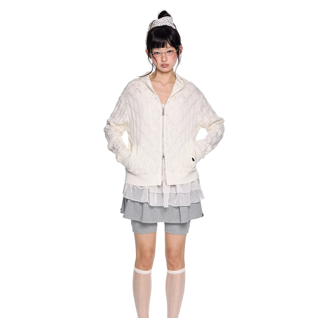 EZEK_Hooded_Diamond_Cable_Openwork_Knitted_Women's_Cotton_Blend_Cardigans_1054835079970_MISSTT