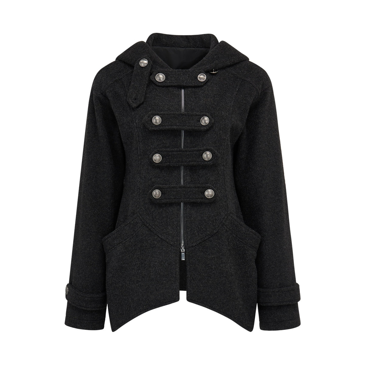 EZEK_Hooded_Irregular_Hem_Single_Breasted_Women's_Wool_Blend_Mid_Length_Casual_Jackets_1078703818633_MISSTT