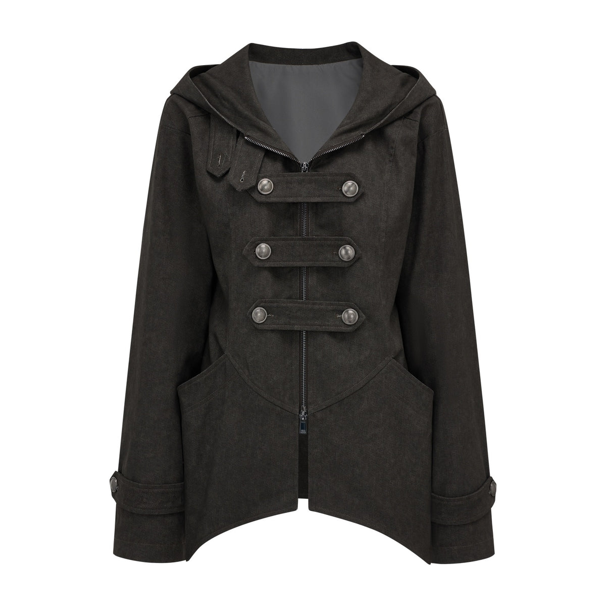 EZEK_Hooded_Irregular_Hem_Single_Breasted_Women's_Wool_Blend_Mid_Length_Casual_Jackets_1078703818633_MISSTT