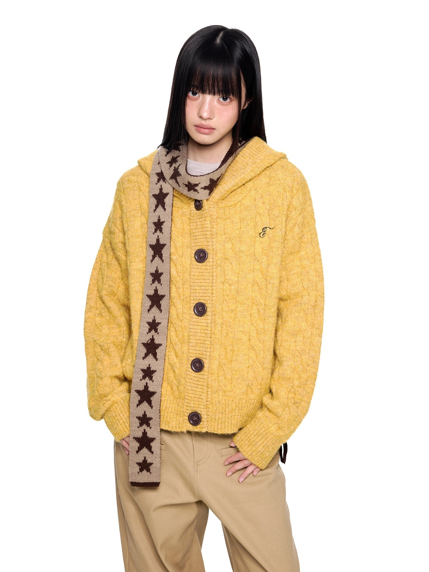 EZEK_Hooded_Twist_Flower_Embroidered_Women's_Polyester_Blend_Button-up_Cardigans_998243611177_MISSTT