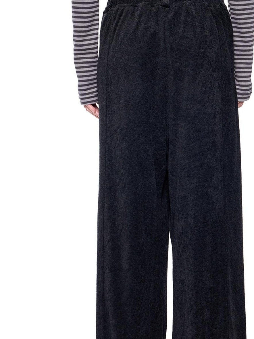 EZEK Layered Tie Drapey Pocket Elastic Waist Women's Cotton Blend Wide-leg Pants