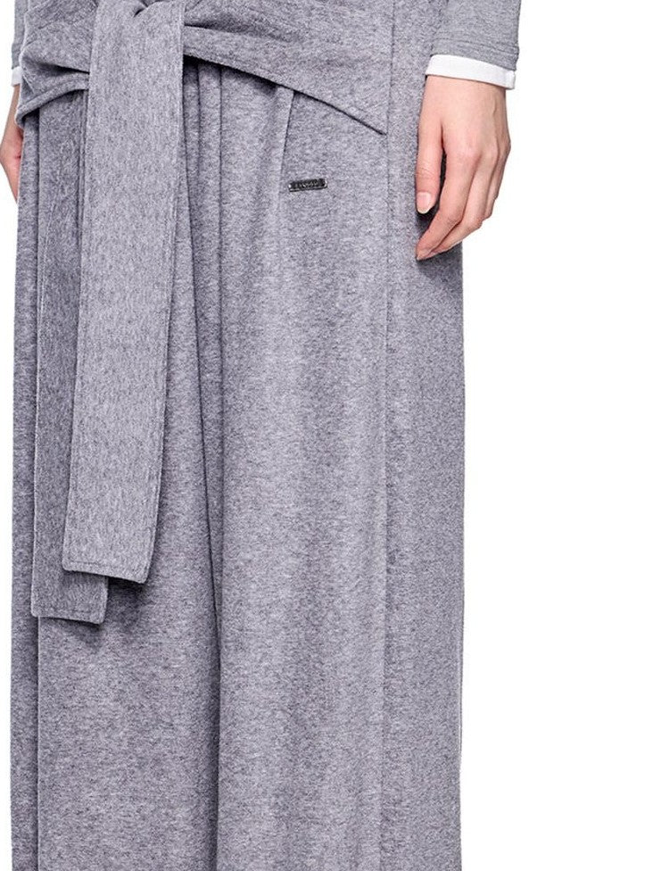 EZEK Layered Tie Drapey Pocket Elastic Waist Women's Cotton Blend Wide-leg Pants
