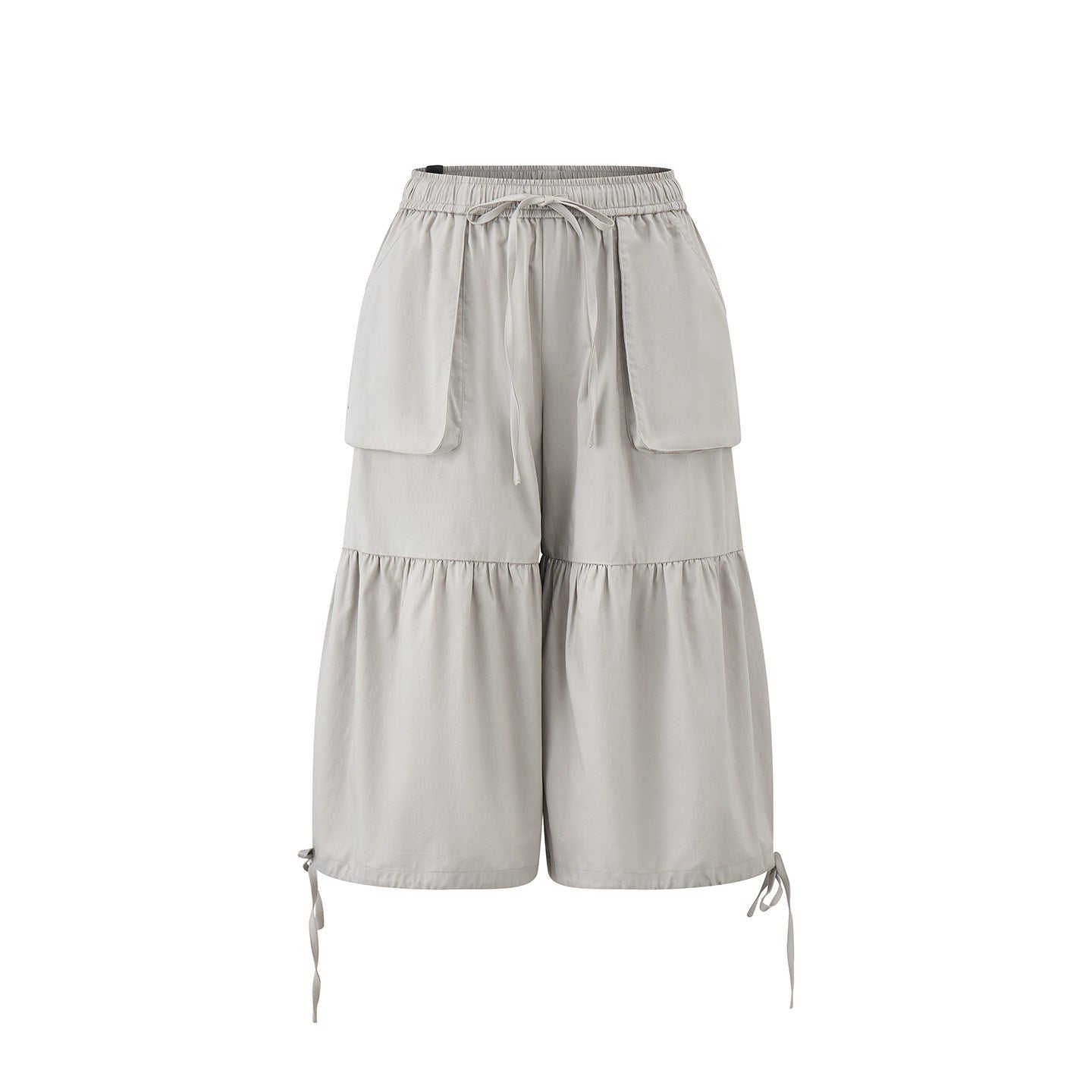 EZEK_Light_Gray_Drawstring_Pocket_Wide_Leg_Women's_Cotton_Capri_Pants_1058178665137_MISSTT