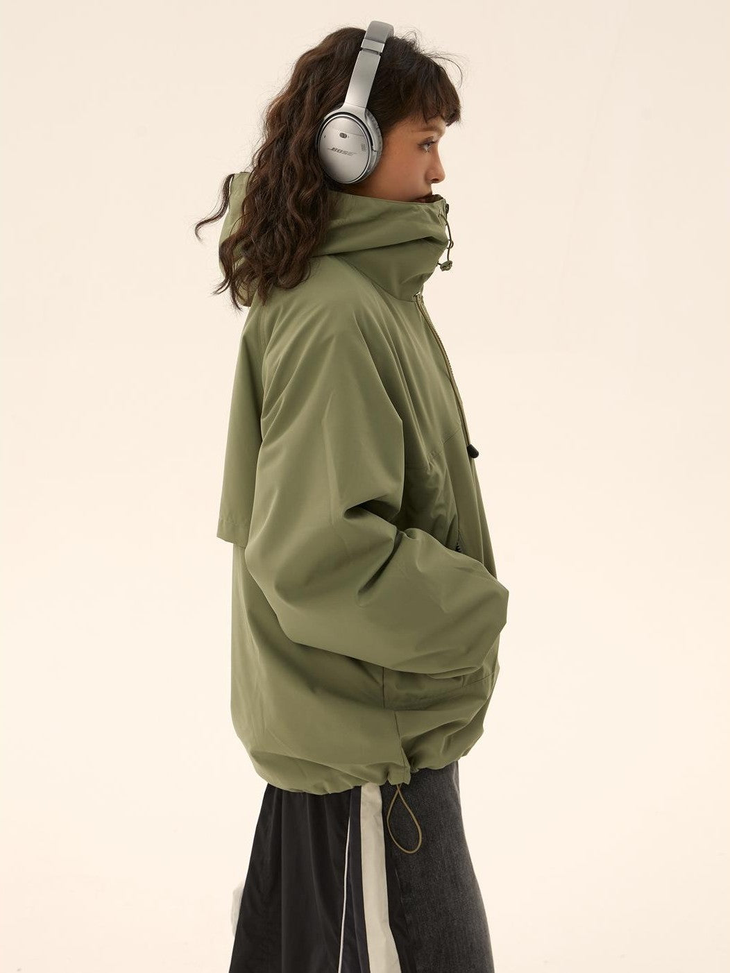 EZEK Lightweight Hooded Drawstring Hem Women's Windbreakers