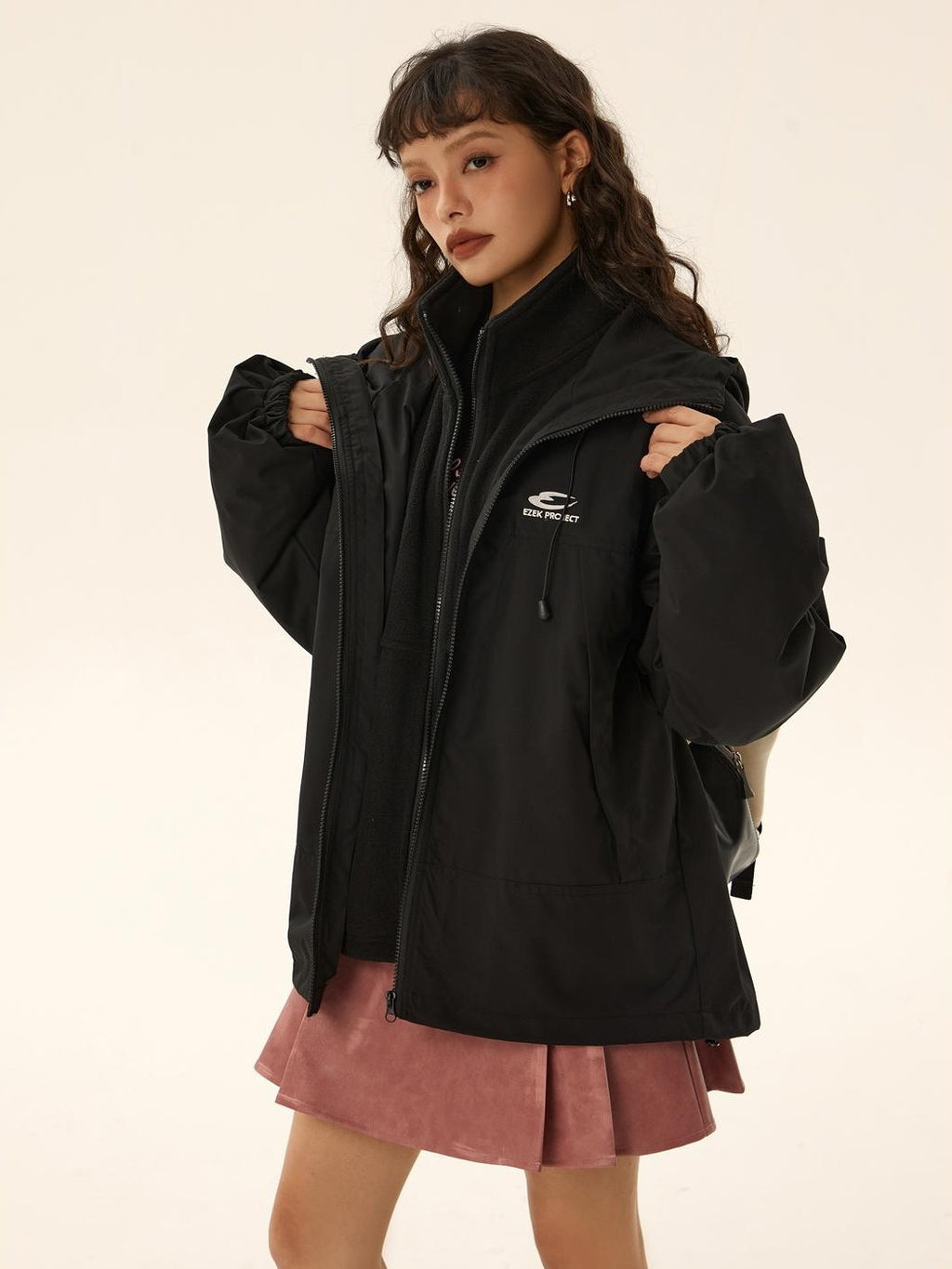 EZEK Lightweight Hooded Drawstring Hem Women's Windbreakers