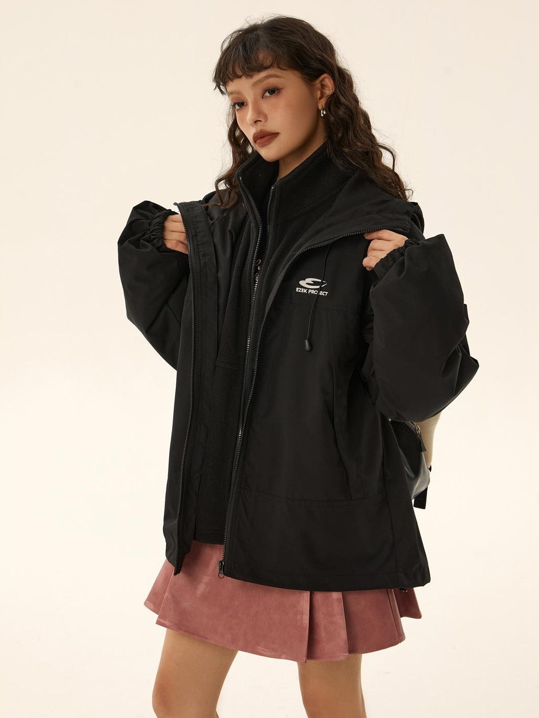EZEK Lightweight Hooded Drawstring Hem Women's Windbreakers