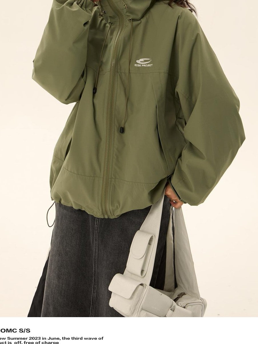 EZEK Lightweight Hooded Drawstring Hem Women's Windbreakers