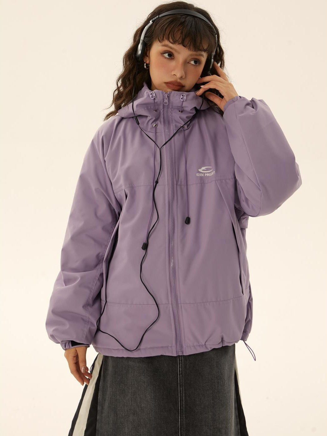 EZEK Lightweight Hooded Drawstring Hem Women's Windbreakers