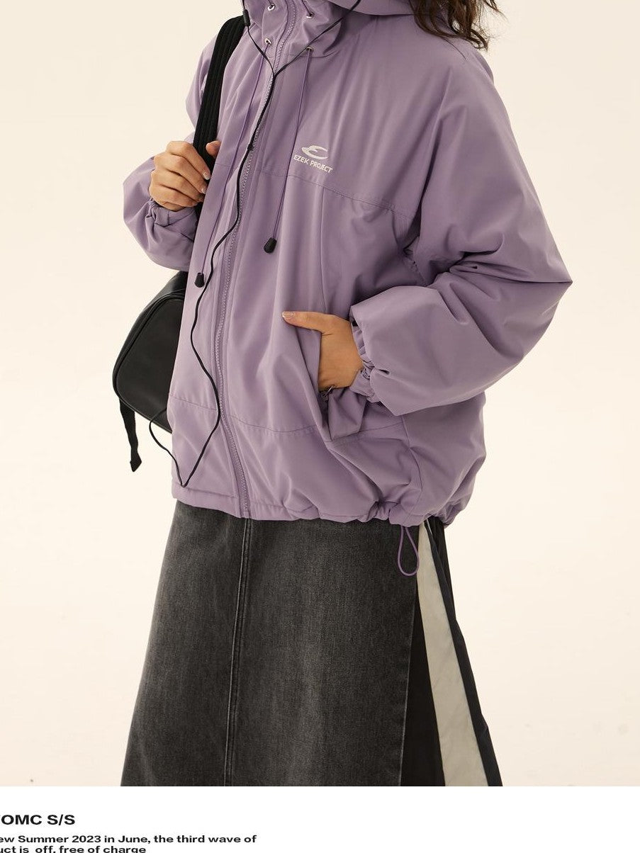 EZEK Lightweight Hooded Drawstring Hem Women's Windbreakers