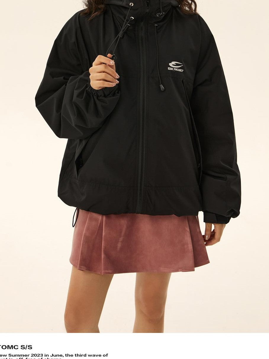 EZEK Lightweight Hooded Drawstring Hem Women's Windbreakers