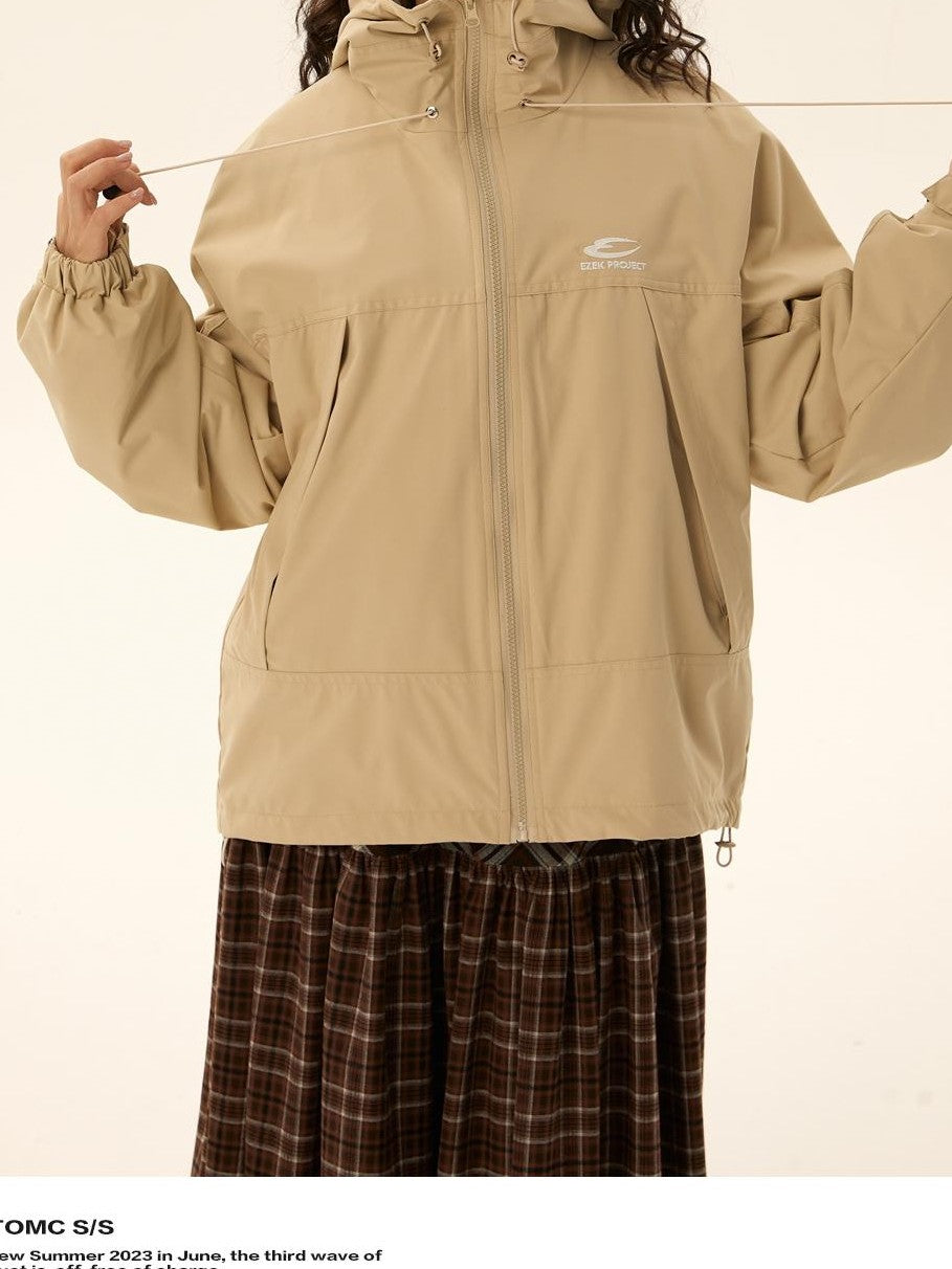 EZEK Lightweight Hooded Drawstring Hem Women's Windbreakers