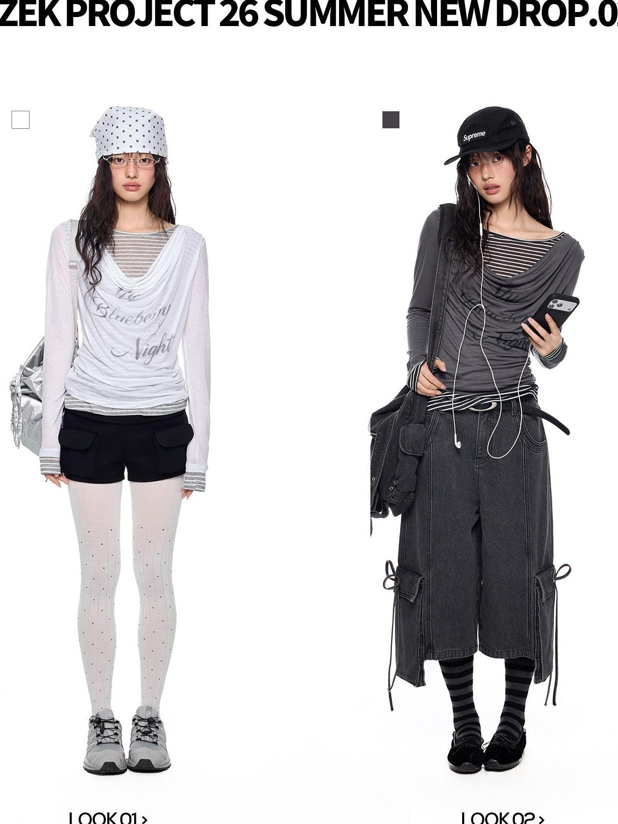 EZEK Mock Two Piece Draped Print Waist Cinch Women's Lyocell Long Sleeve T-shirts