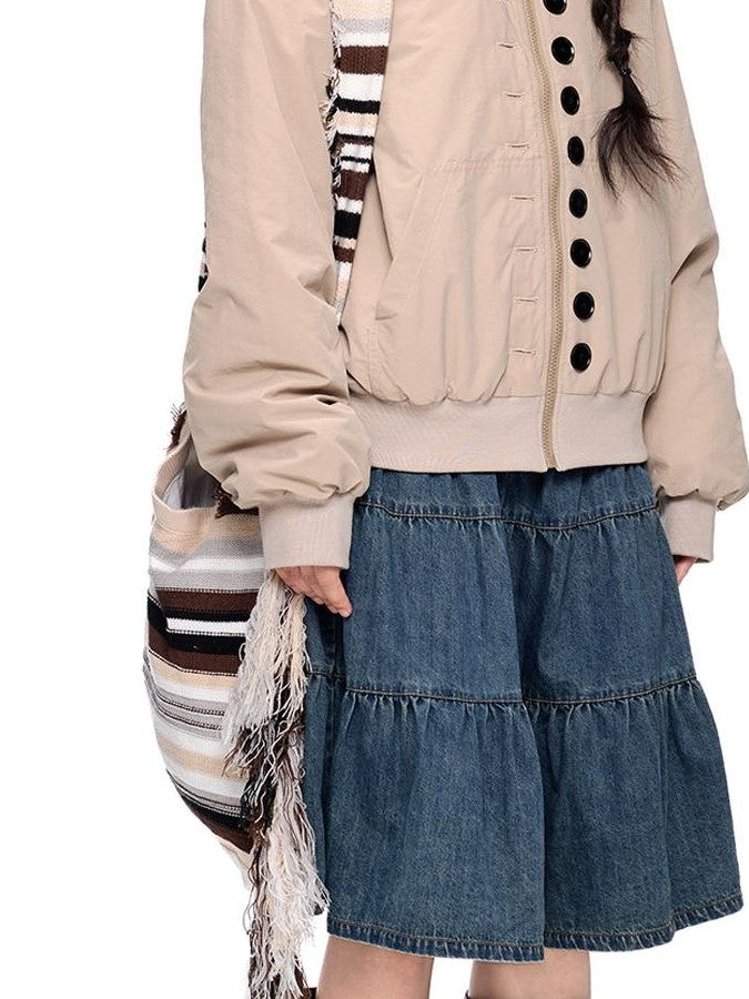 EZEK Multi Button Hooded Utility Women's Puffer Jackets