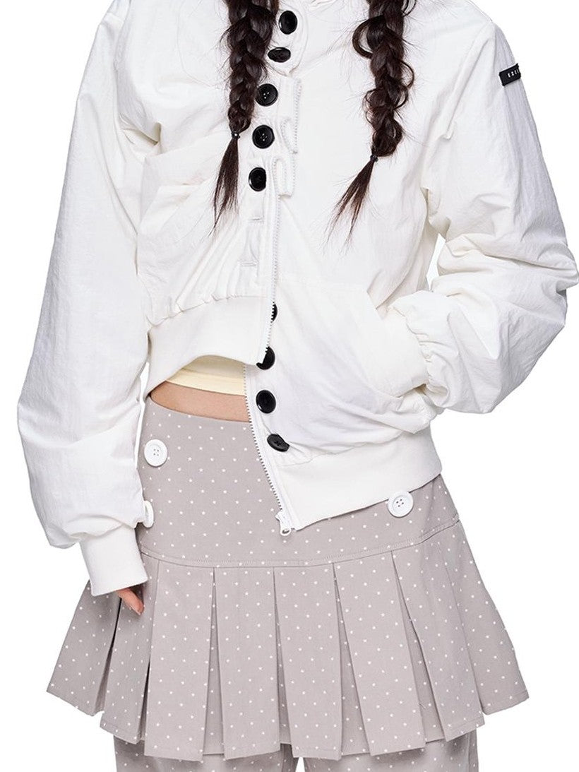 EZEK Multi Button Hooded Utility Women's Puffer Jackets