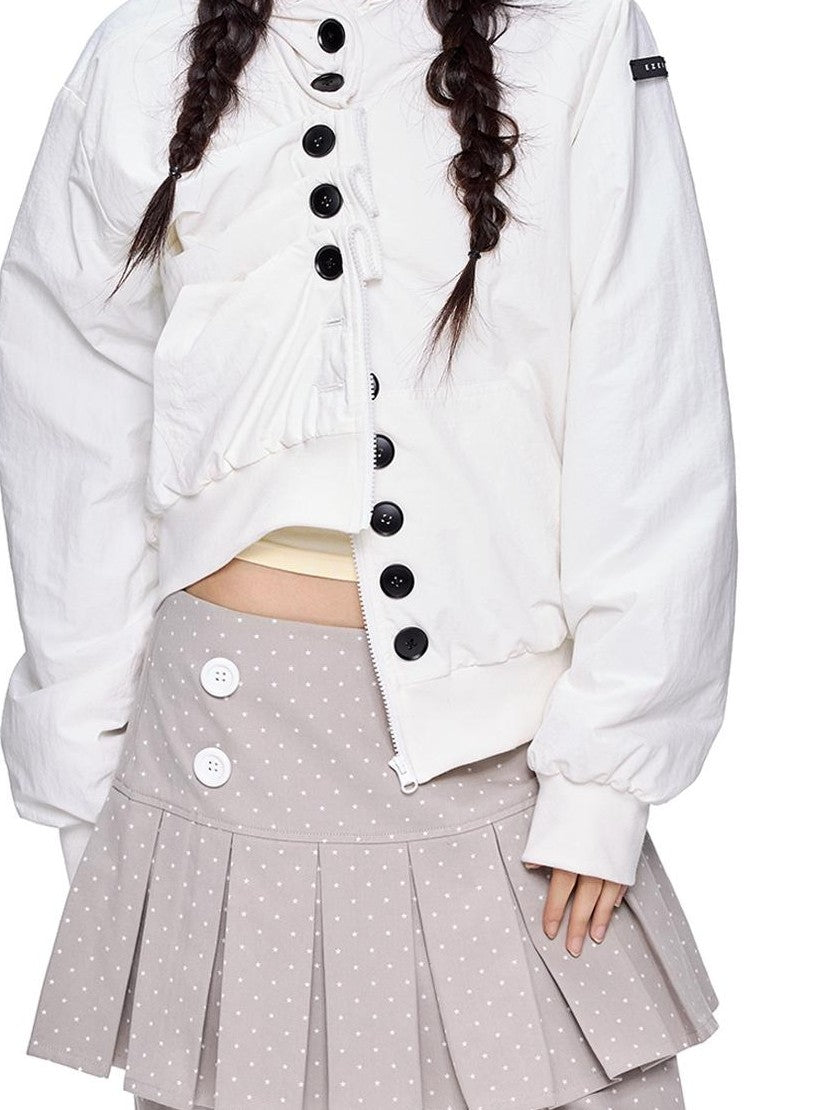 EZEK Multi Button Hooded Utility Women's Puffer Jackets