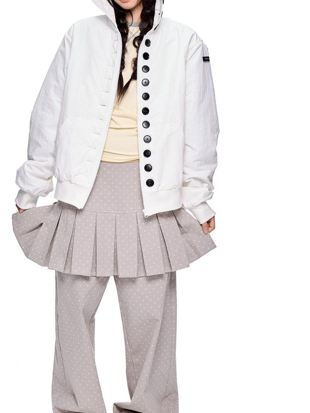 EZEK Multi Button Hooded Utility Women's Puffer Jackets