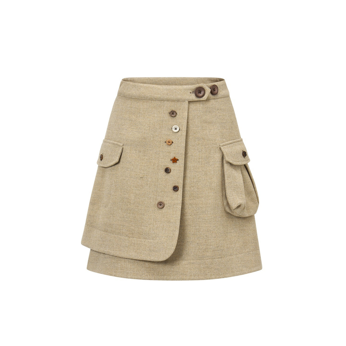 EZEK_Multi_Button_Pocket_Adjustable_Waist_Deconstructed_Women's_Wool_Blend_A_Line_Midi_Skirts_1079751549004_MISSTT