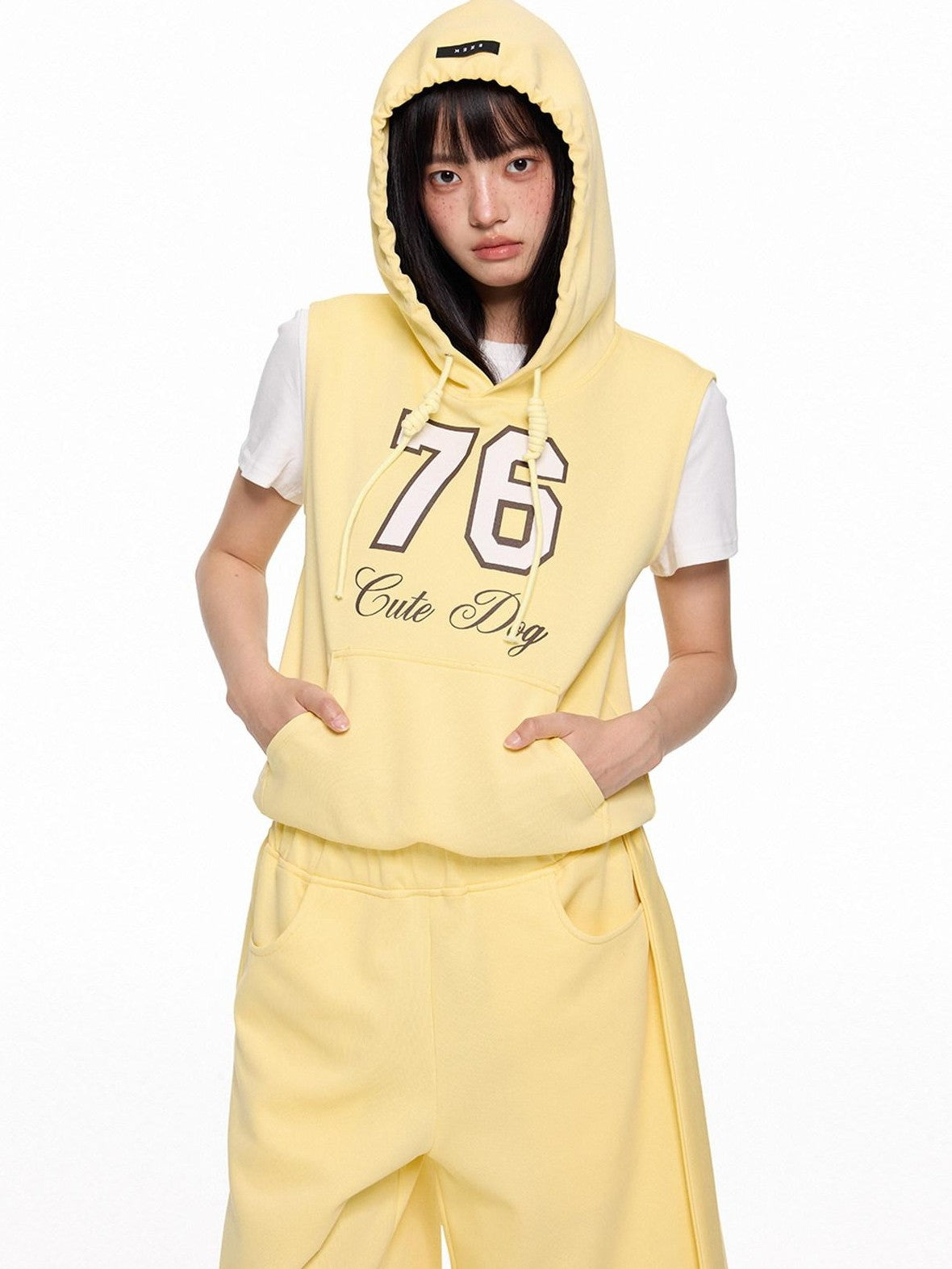 EZEK Navy Yellow Hooded Collegiate Jersey Women's Cotton Sport Top & Shorts Sets
