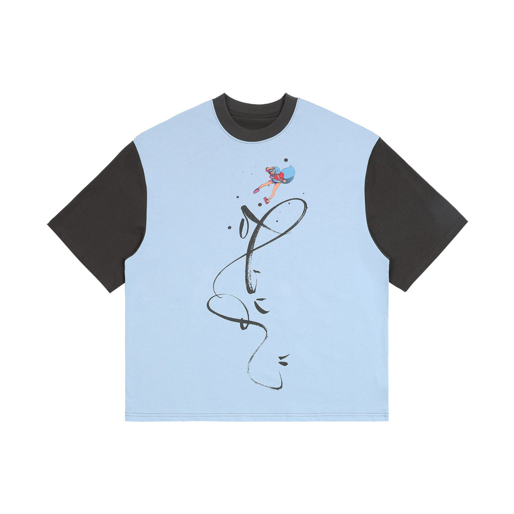 EZEK_Oversized_Mid_Length_Comic_Character_Print_Women's_Short_Sleeve_T-shirts_788215249729_MISSTT