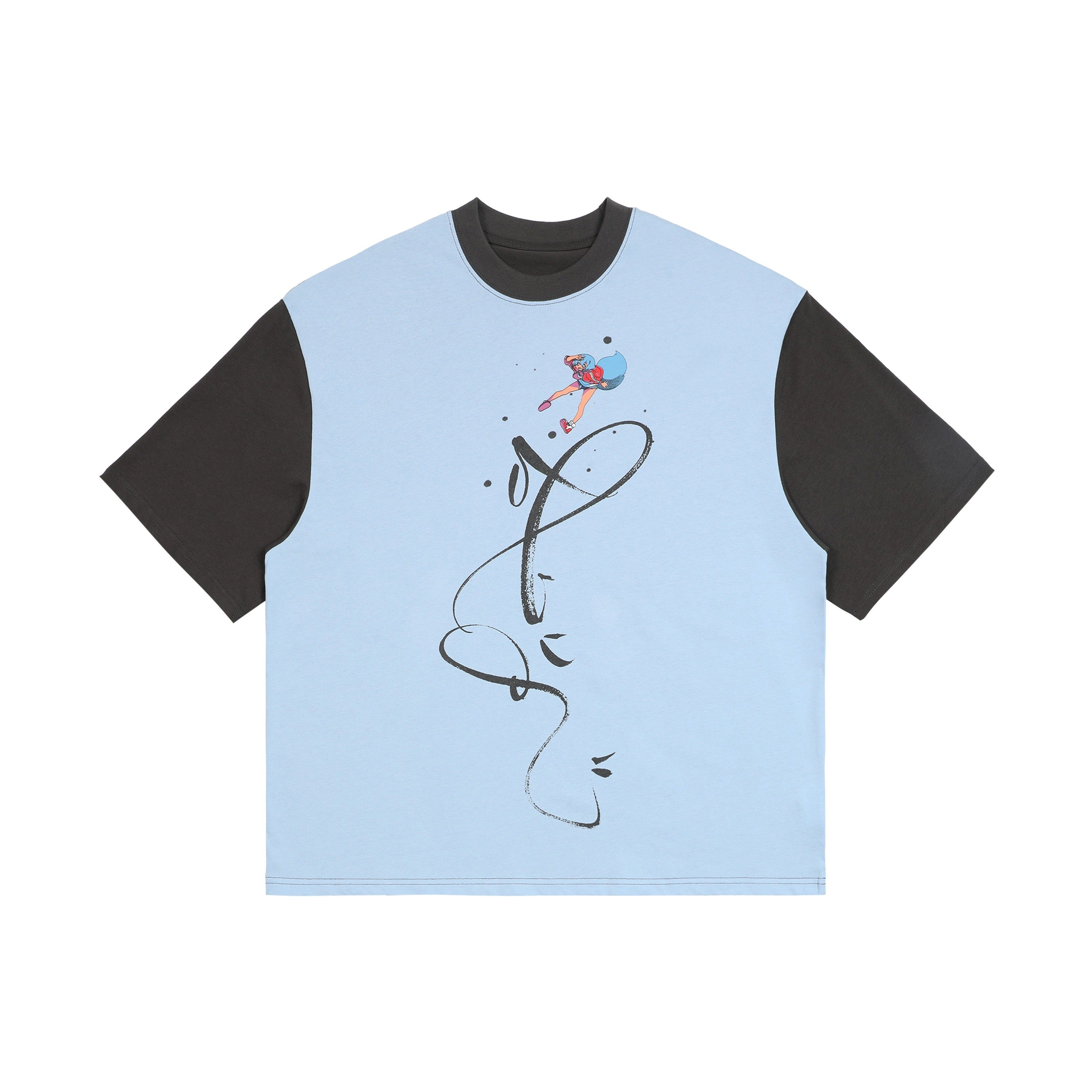 EZEK_Oversized_Mid_Length_Comic_Character_Print_Women's_Short_Sleeve_T-shirts_788215249729_MISSTT