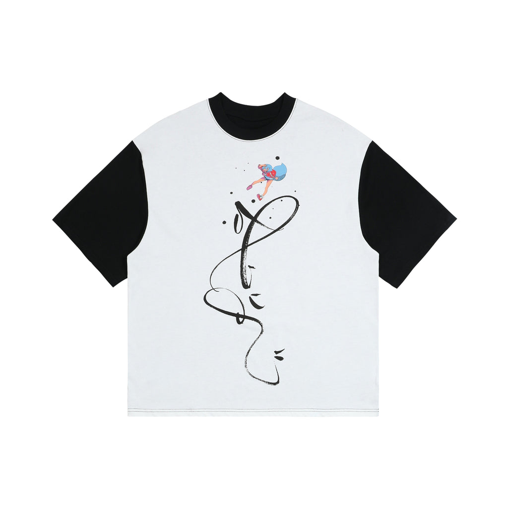 EZEK_Oversized_Mid_Length_Comic_Character_Print_Women's_Short_Sleeve_T-shirts_788215249729_MISSTT
