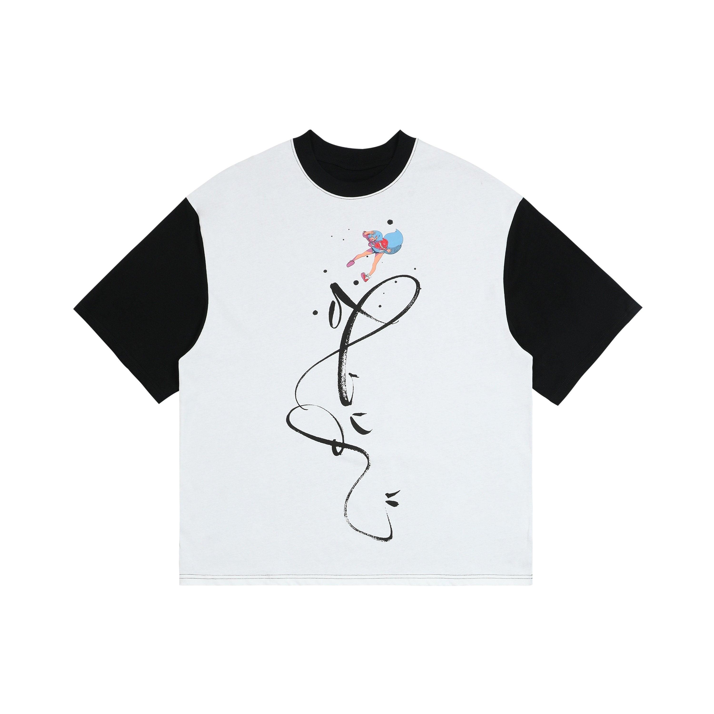 EZEK_Oversized_Mid_Length_Comic_Character_Print_Women's_Short_Sleeve_T-shirts_788215249729_MISSTT