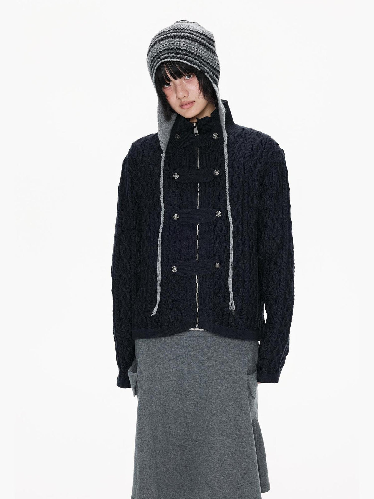 EZEK Palace Style Button Knit Loose Fit Women's Cardigans