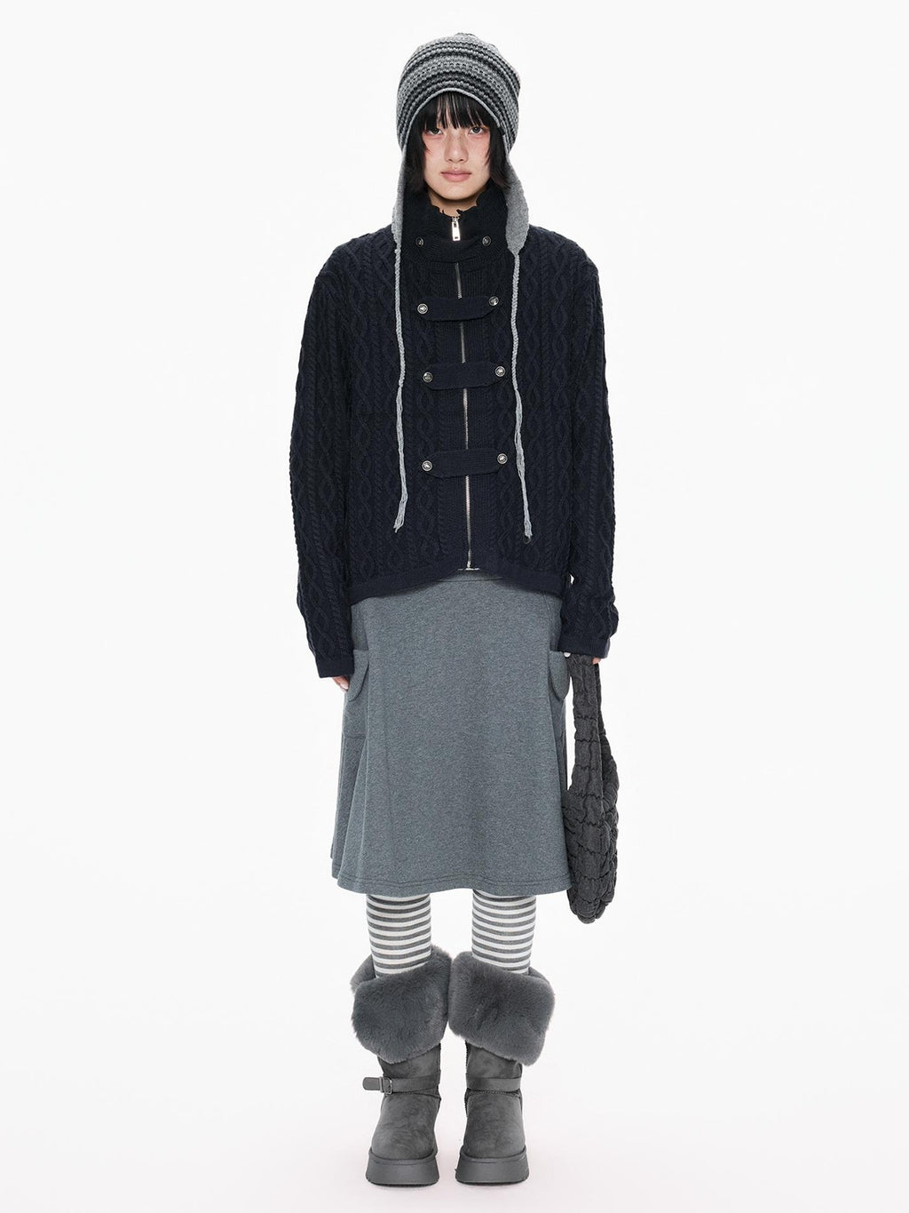 EZEK Palace Style Button Knit Loose Fit Women's Cardigans