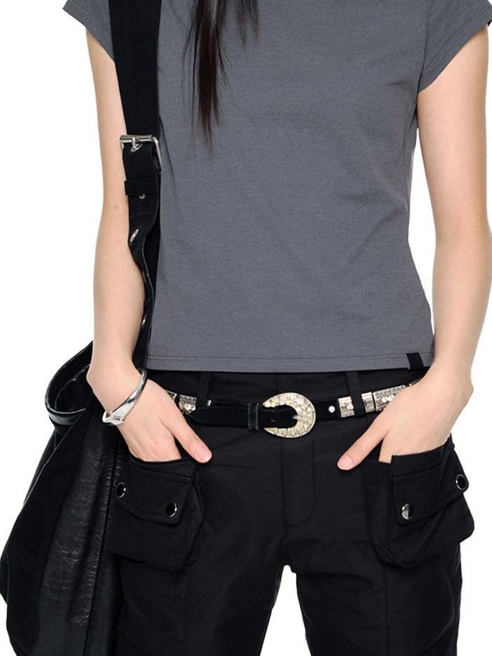 EZEK Pale Yellow High Neck Retro Print Slim Fit Women's Short Sleeve T-shirts