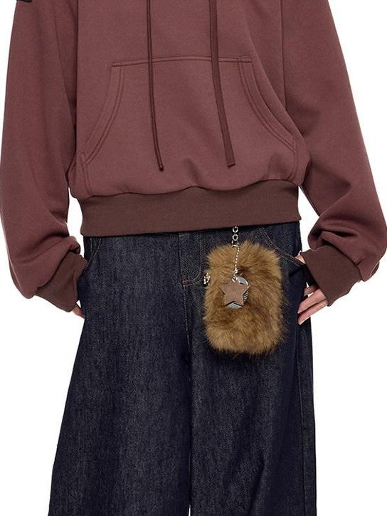EZEK Patchwork Double Waist Low Waist Colorblock Women's Raw Denim Baggy Jeans