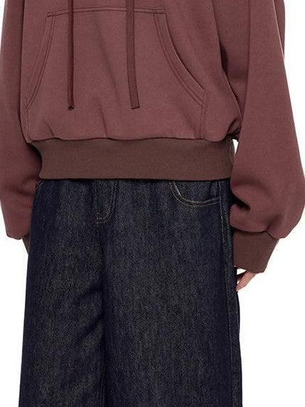 EZEK Patchwork Double Waist Low Waist Colorblock Women's Raw Denim Baggy Jeans