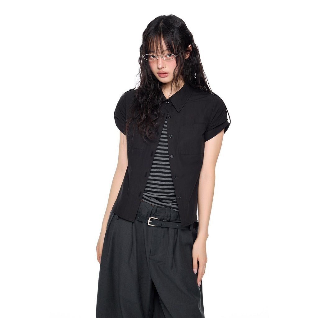 EZEK_Plaid_Buttoned_Collared_Women's_Cotton_Cropped_Slim_Fit_Short_Sleeve_T-shirts_1030784445208_MISSTT