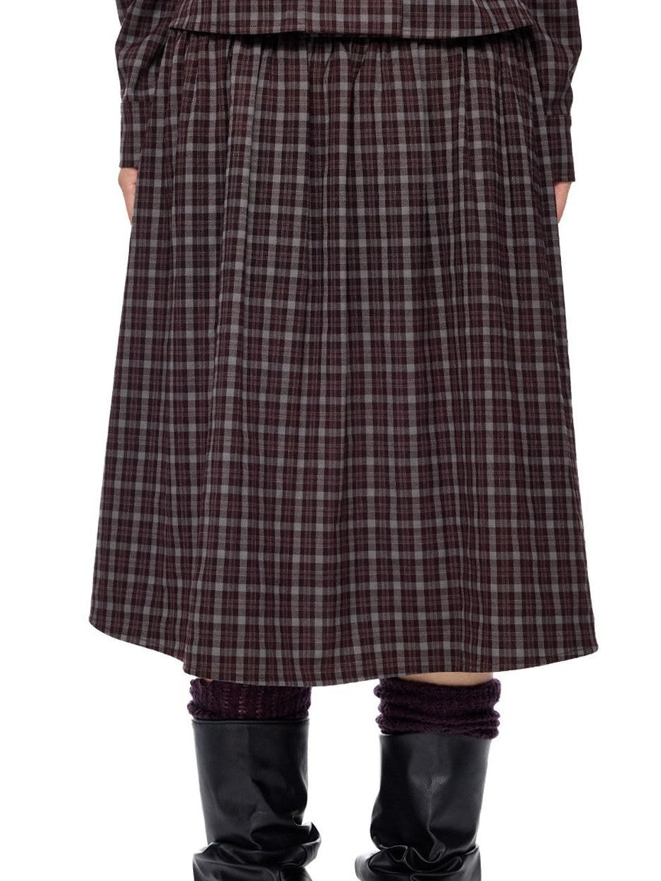 EZEK Plaid Doll Collar Double Breasted Long Sleeve Women's 100 Percent Cotton Blouses
