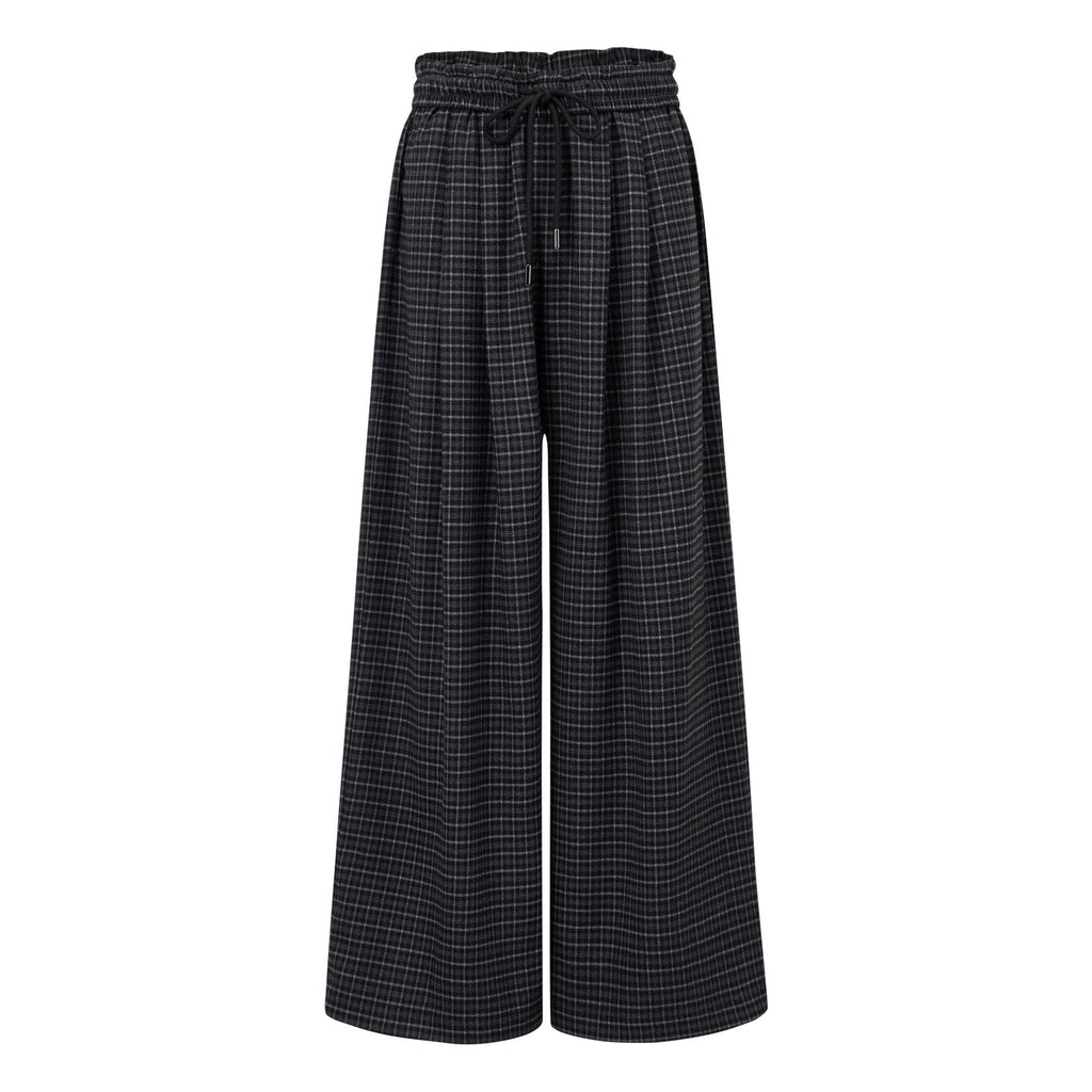 EZEK_Plaid_Drawstring_Pockets_Retro_Loose_Fit_Women's_Polyester_Wide-leg_Pants_1082034684645_MISSTT